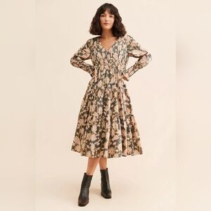Anthropologie Let Me Be Waistless Floral Dress